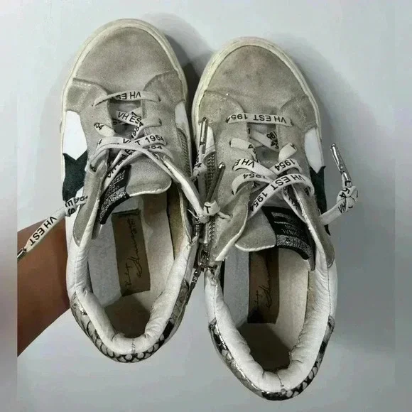 Vintage Havana Quilted Kate Snake Girl Sneakers Size 4 - Picture 3 of 8